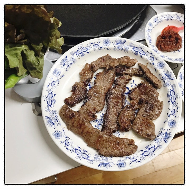  글램핑 바베큐 갈비본살 요리 흥인별담 꽃갈비살 미국산 캠핑고기 추천 후기