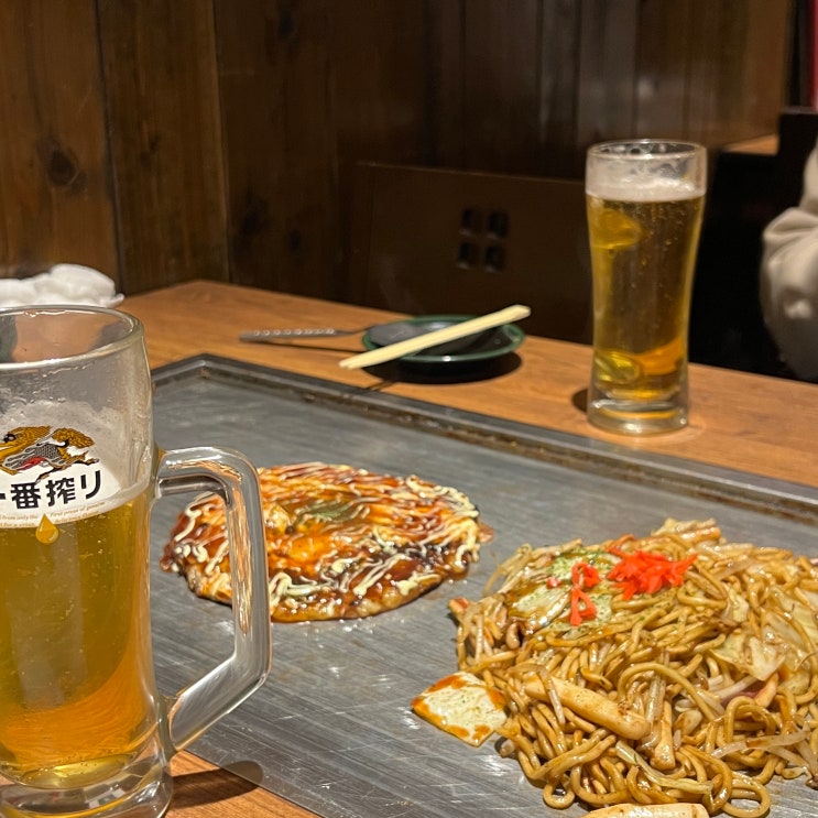  오사카 난바역 맛집, 야끼소바 오코노미야끼 후쿠타로 붕어빵 나루토 타이야키 본점
