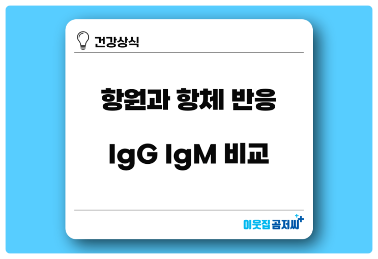  항원 항체 반응 IgG, IgM 알아보기