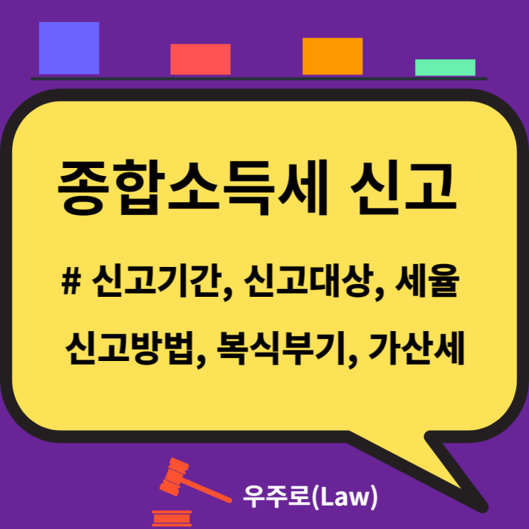  종합소득세 총정리(신고 기간, 신고방법, 세율, 환급, 신고대상)
