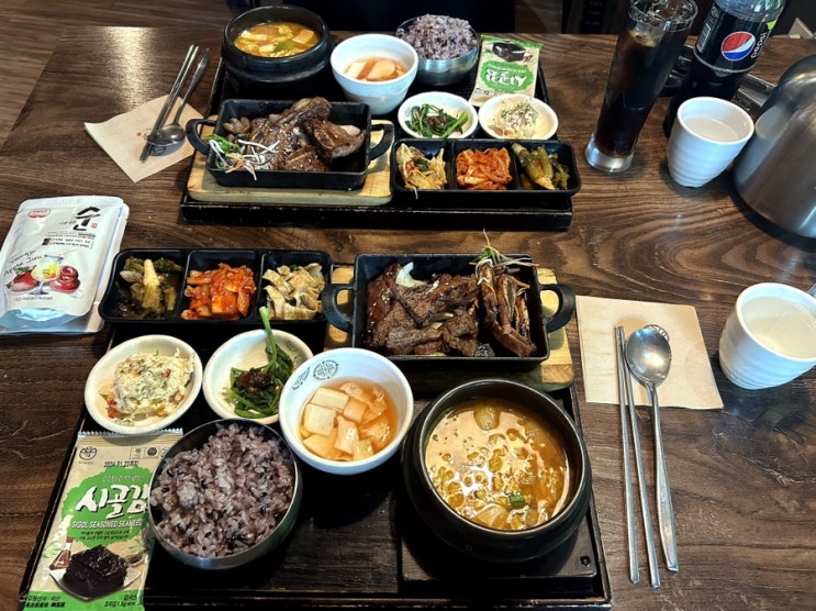 [역삼 맛집] 라비옥 - 점심 한상차림 LA갈비 정식 구이 주차 예약