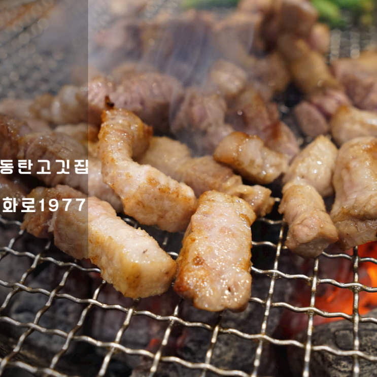  동탄 개나리공원 고깃집 화로 1977 삼겹살 김치찌개