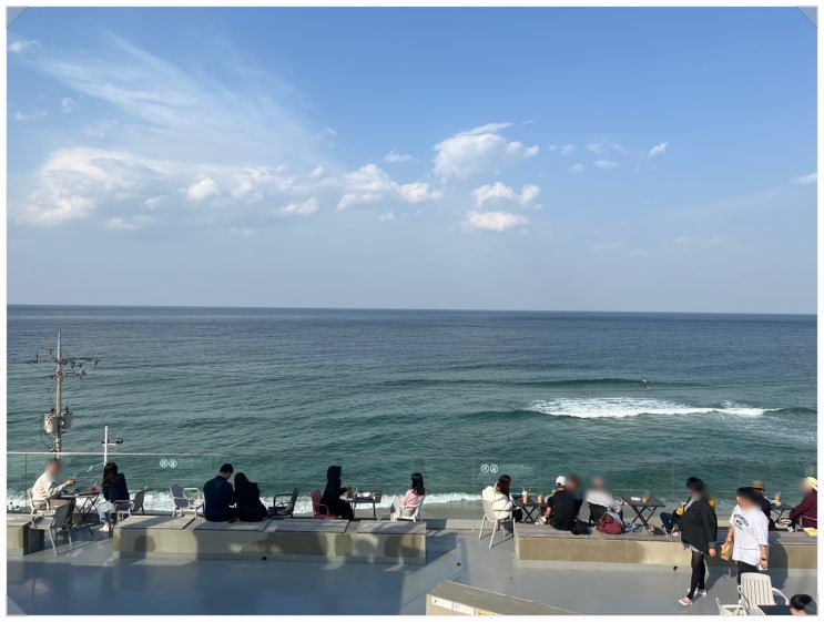  사천진 베이커리 까페 곳, 오션뷰와 포토존이 이쁜 까페