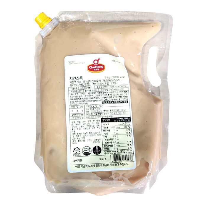 대상 쉐프원 치킨 스톡 (2kg x 6개입) 매기 대용 가용비 대용량 액상 스탁 양념 소스 마라 훠궈