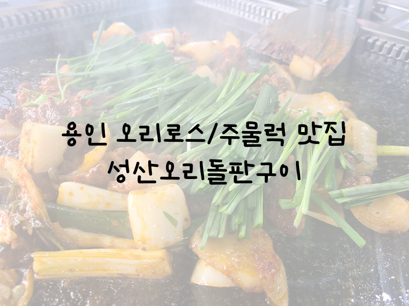 [용인 처인구 유방동] 가성비 좋은 푸짐한 용인오리고기맛집 성산오리돌판구이