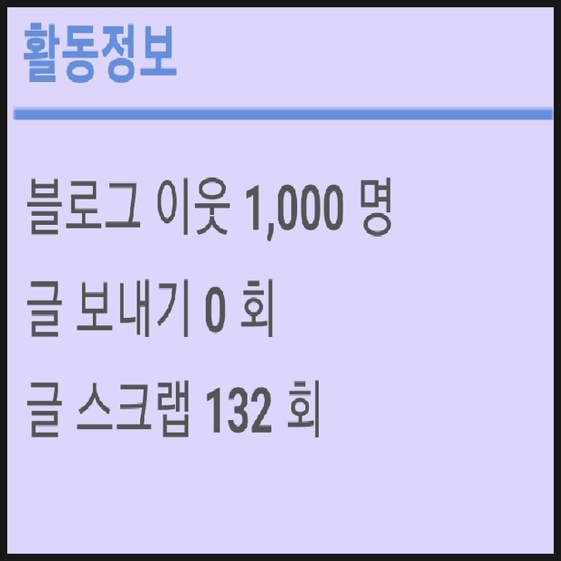 블로그 이웃 1,000명 달성!(블로그 3주년)