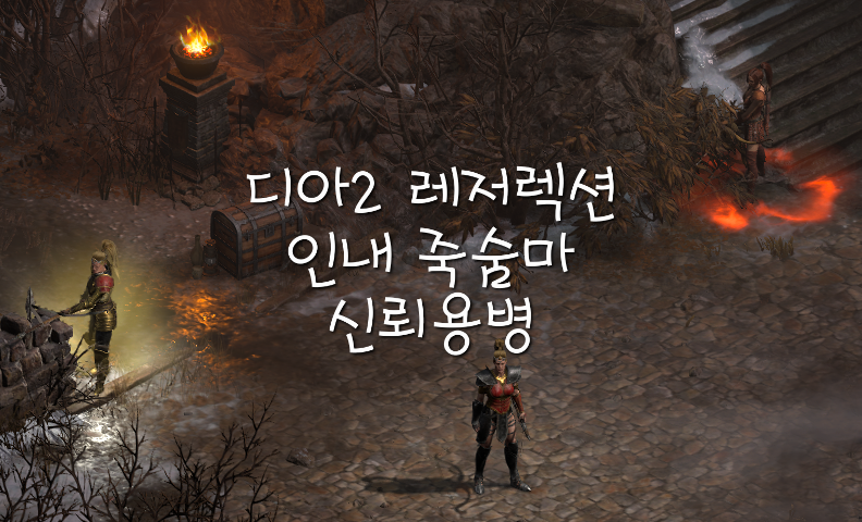 디아2 인내 죽숨마 신뢰용병 세팅방법 스킬 스탯