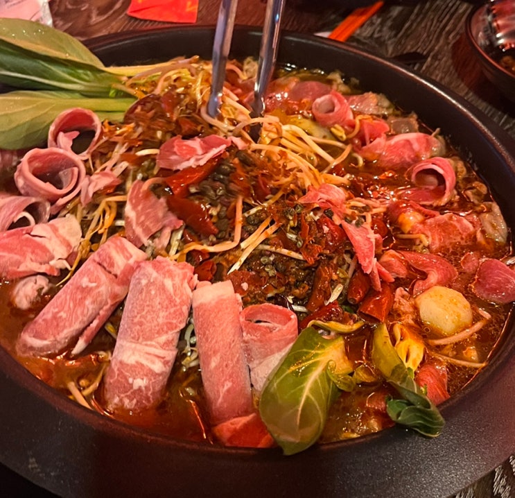  [건대 마라전골]얼얼한 사천식 양고기 마라전골_라라관 성수건대점