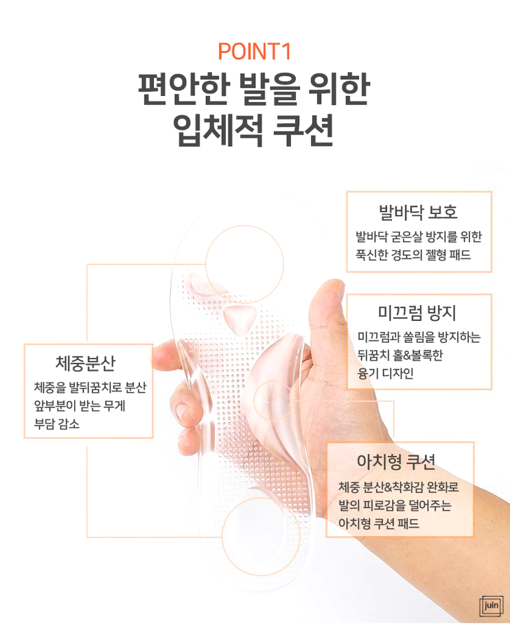  신발 깔창 빅 젤클라우드 기능성 깔창으로 구름 위를 걷듯 편안하게 걸어 다녔어요