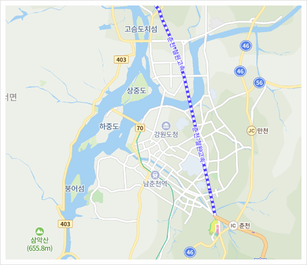  춘천에 가게 되었읍니다.