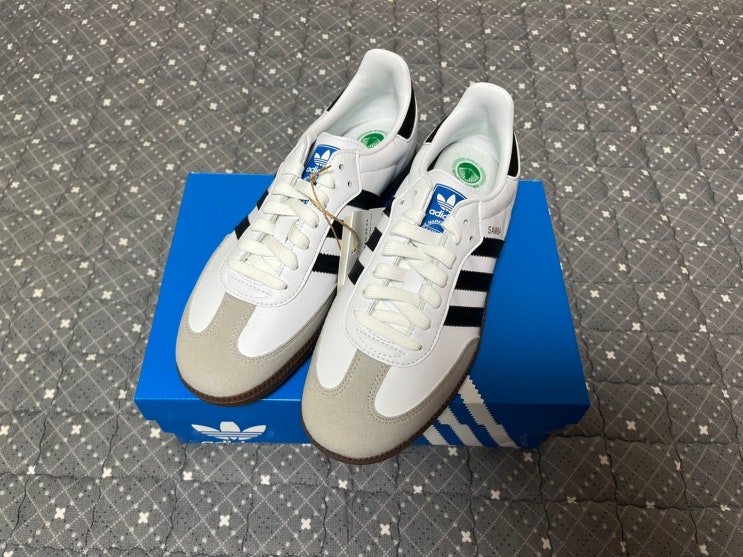  아디다스 삼바 비건 화이트 블랙 리뷰(Adidas Samba Vegan White Black)-H01877