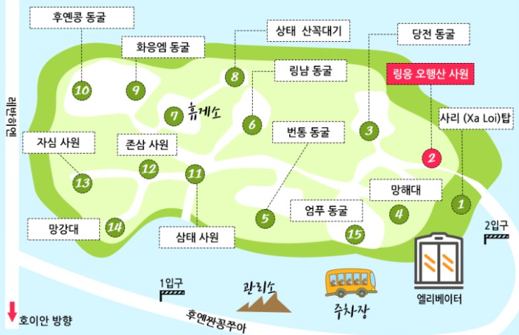  베트남 다낭 오행산 코스 및 요금 정보