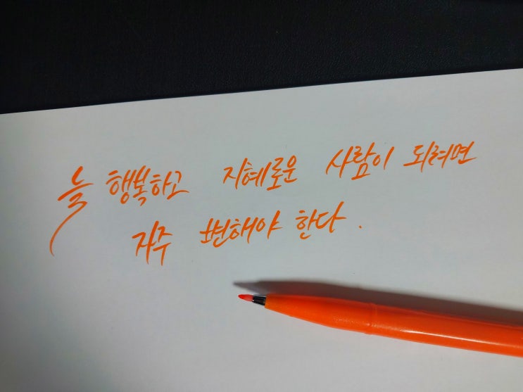  늘 행복하고 지혜로운 사람이 되려면 자주 변해야 한다.