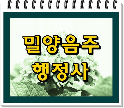  신뢰할 수 있는 밀양 음주운전 행정사