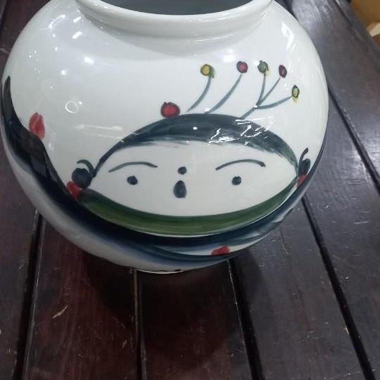  코드앤티크 고가구 고서적 고미술 골동품 전문聾庵 重光 농암 중광 스님 작품 백자달항아리