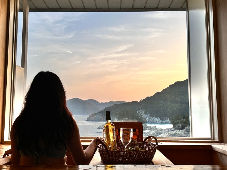  거제도 호텔 바람의 언덕 리조트 히노끼탕 통유리 오션뷰 친절 위치 모두 최강