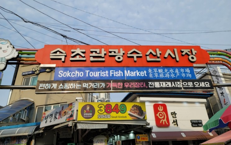 속초 관광 수산시장 방문 후기 / 속초 만석닭강정