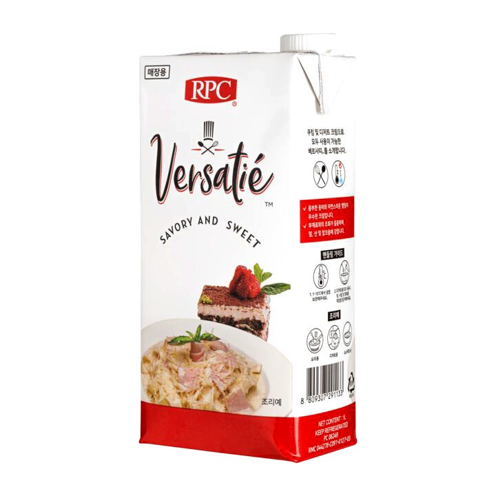  RPC 리치 베르사띠 식물성 쿠킹크림 (1L x 12개입) 신선 원유 깊은 풍미 로제 파스타 떡볶이