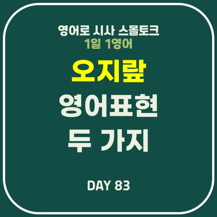  [영어] 오지랖, 간섭, 참견 관련 영어 표현 두 가지