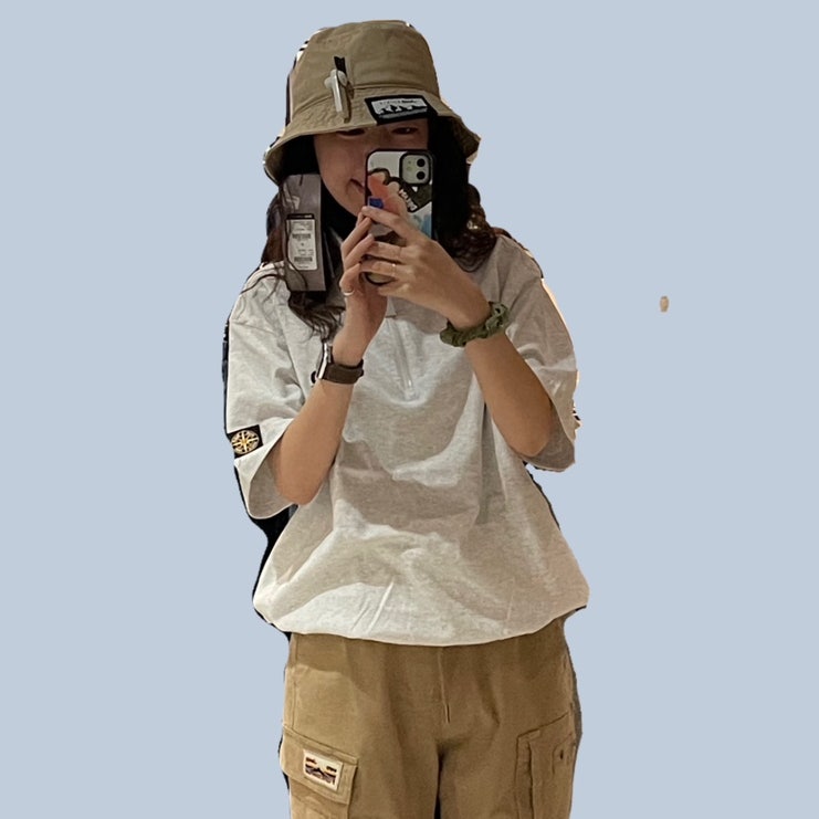 뚜딘 캠핑 OOTD :: 캠핑룩 With Jeep 지프 하프 집업 지프 카고팬츠