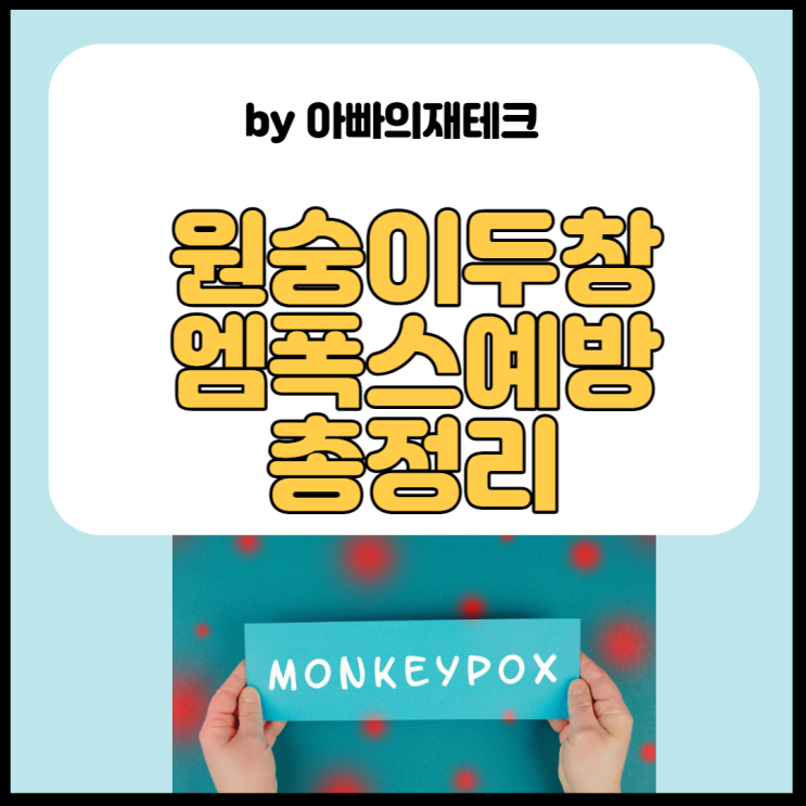  원숭이두창(엠폭스) 증상 백신 치료 예방법 총정리