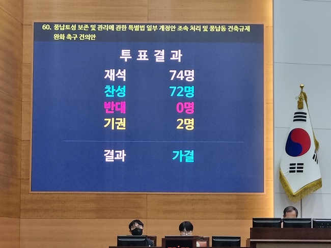 김규남 서울시의원 발의, ‘풍납동 규제 완화 대정부 건의안’본회의 통과!