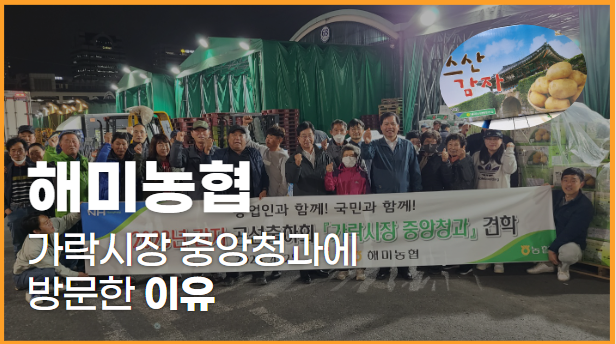  스산 해미농협 감자 공선출하회에서 가락시장에 오셨습니다!