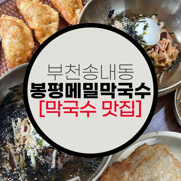  부천 송내동 거마산 맛집 / 봉평 메밀막국수 감자전,물막국수,비빔막국수,수제튀김만두 먹은 찐후기