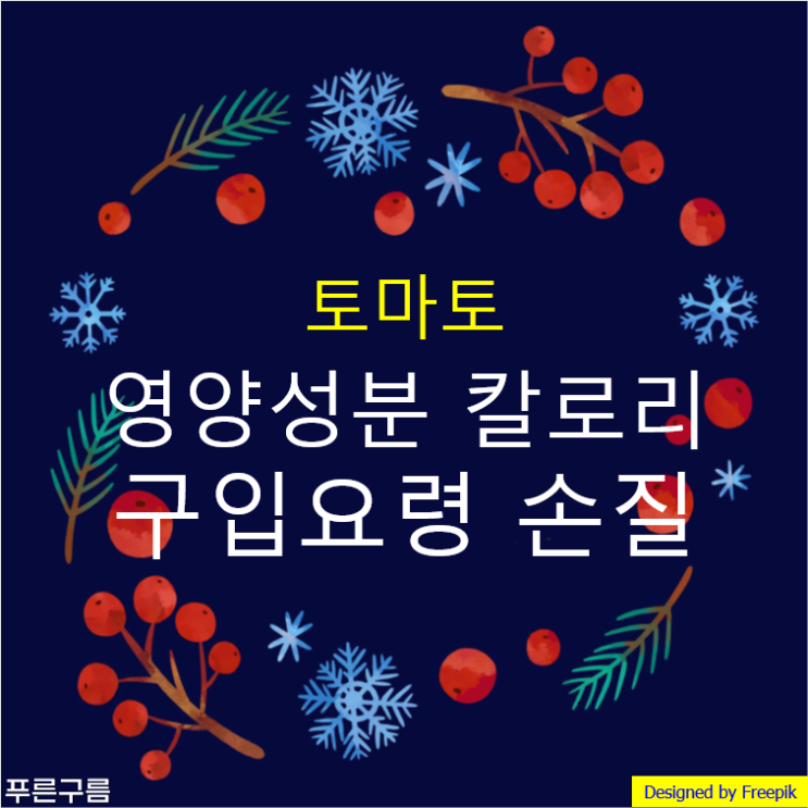  토마토 영양성분 및 구입 요령부터 손질 방법 그리고 섭취까지 알아보겠습니다.