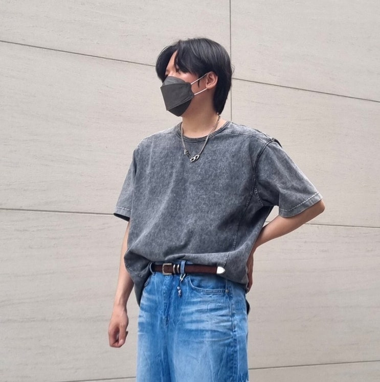  일꼬르소 오버핏 가먼트다잉 절개 반팔 티셔츠 리뷰 워싱 반팔 티셔츠 추천 여름 스트릿 코디