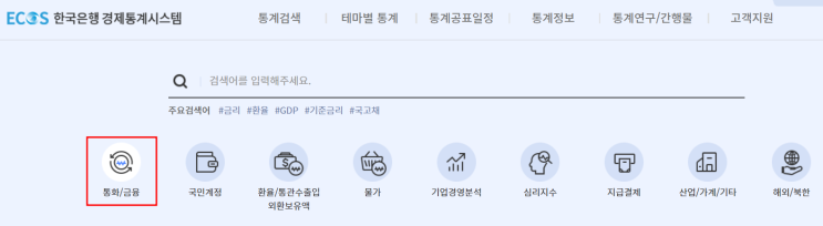  만기별 가중평균 금리추이 조회하는법(예금금리, 대출금리 등)