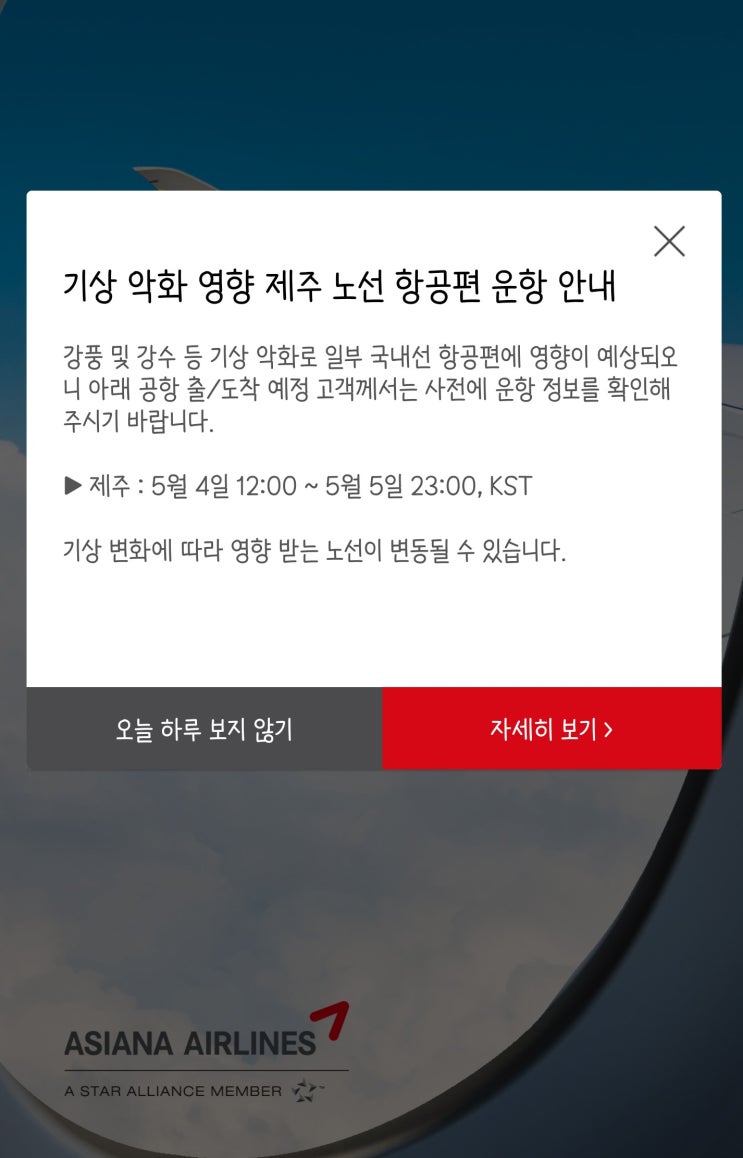 아시아나항공 김포공항 제주공항 비행기 결항 리뷰 브이로그