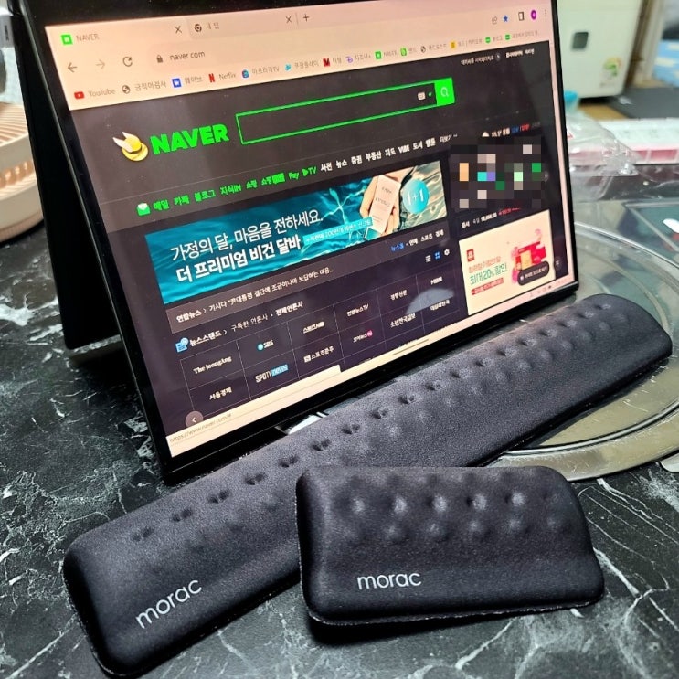  손목터널증후군 저리가라 모락모쿠 손목받침대셋트 사용후기