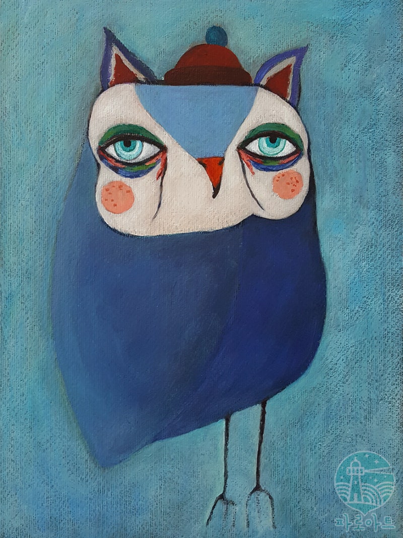 귀여운 부엉이 캐릭터 아크릴 그림 그리기 : 네이버 블로그, image size:800x1066