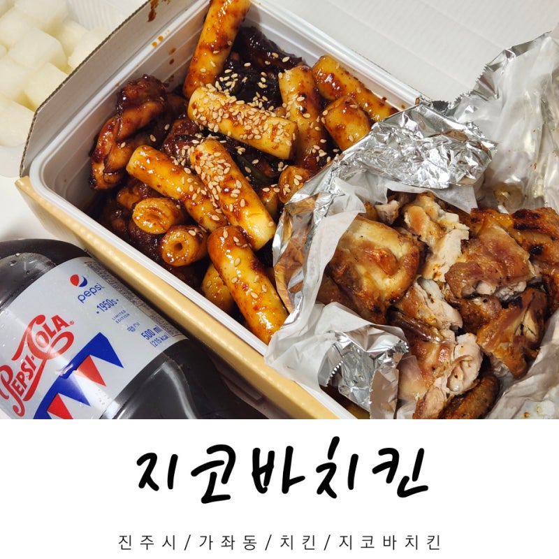 진주 야식 추천 지코바 치킨 숯불 소금구이 양념 반반 후기