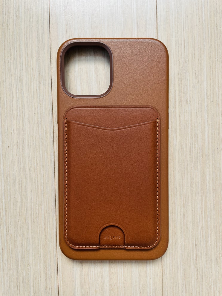 버스카드 찍히는 가벼운 아이폰 맥세이프 카드지갑, 디그니스 닐로 카드지갑(카드 1장) - 라이트브라운