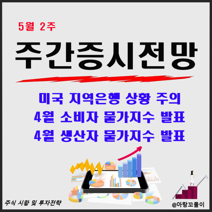 5월 2주 주간증시 전망과 미국 지역은행, 4월 소비자 물가지수, 4월 생산자 물가지수 주시