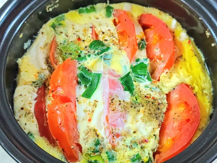 다이어트 순두부 토마토 계란찜 전자레인지 만들기