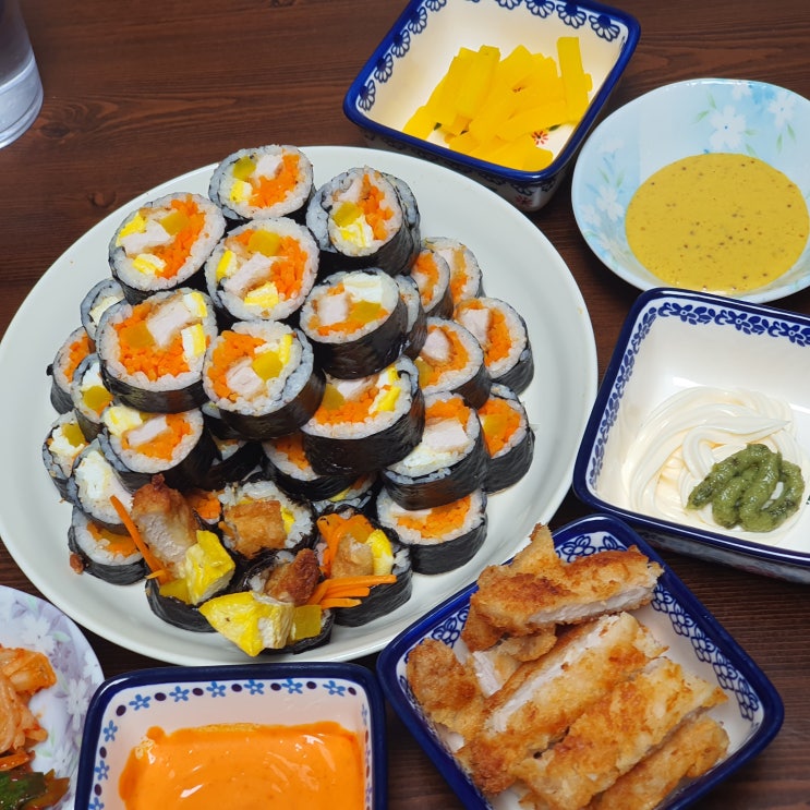  돈가스김밥만들기(저녁메뉴추천 김밥만들기)