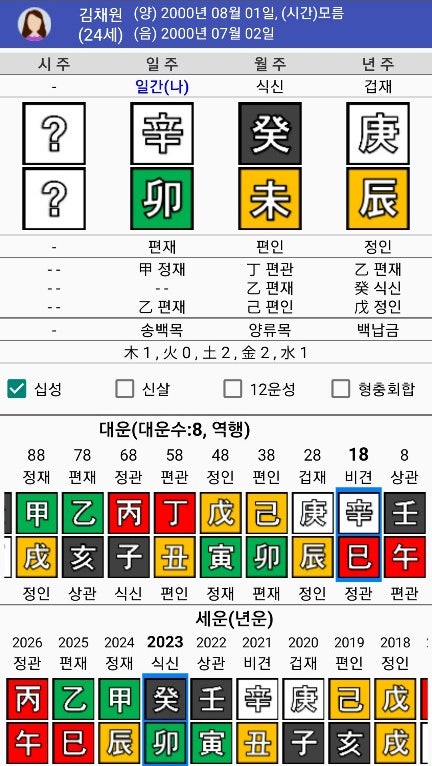 르세라핌 김채원 사주