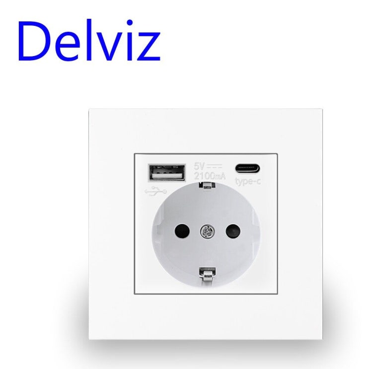 USB C타입 전원콘센트 충전 벽콘센트 소켓 18W 지능형 5V3A 빠른충전 Delviz USB C타입 전원콘센트 충전 벽콘센트 소켓 18W 지능형 5V3A 빠른충전 Delviz