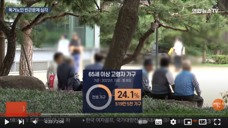 독거노인 10명중 7명 빈곤…노인 절반 "일하고 싶다"[연합뉴스TV]