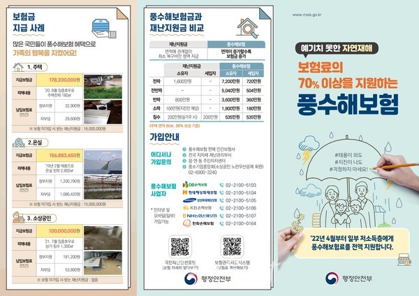  강진군, 자연재해 피해 최소화 위해 “자연재해, 풍수해보험으로 대비하세요”