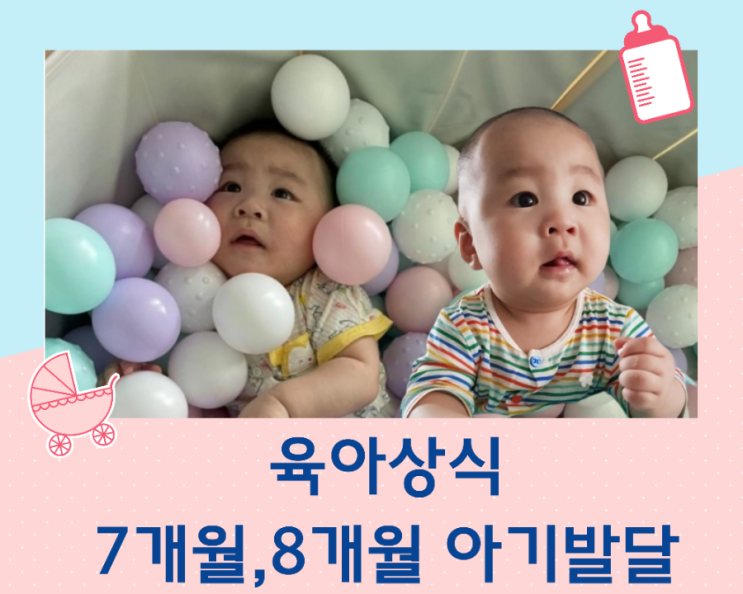  육아상식-아기의 월별 발달과 성장(7개월, 8개월의 성장)