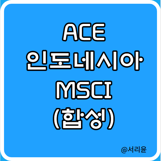  ACE 인도네시아MSCI(합성) ETF 분석 (Ft. 인도네시아(신흥국) ETF 및 주식투자)