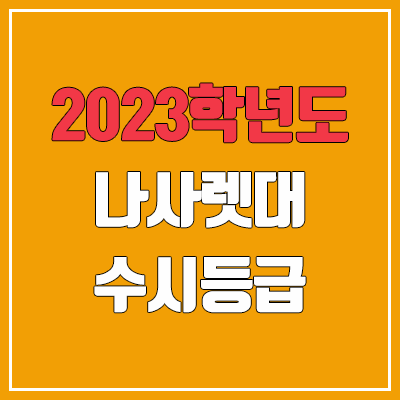 2023 나사렛대학교 수시등급 (예비번호, 나사렛대)