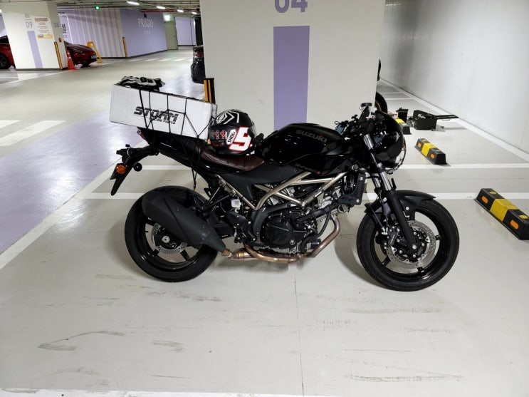 SV650X 2021 - Storm 슬립온 머플러 장착 001
