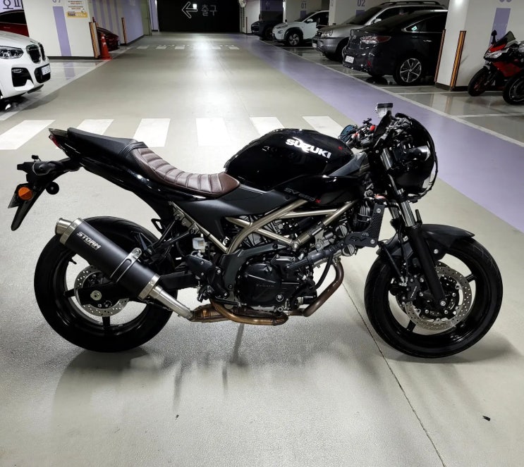  SV650X 2021 - Storm 슬립온 머플러 장착 002