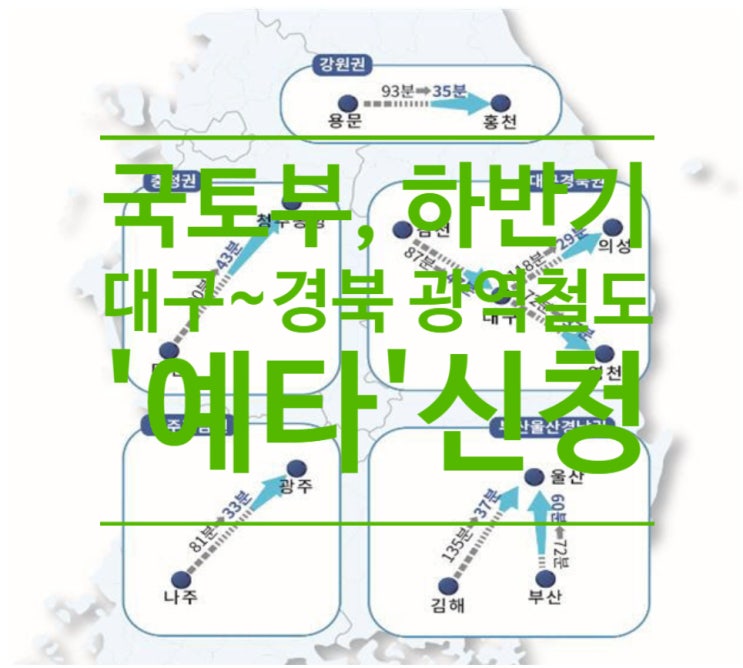  국토부, 하반기 대구~경북 광역 철도 '예타' 신청
