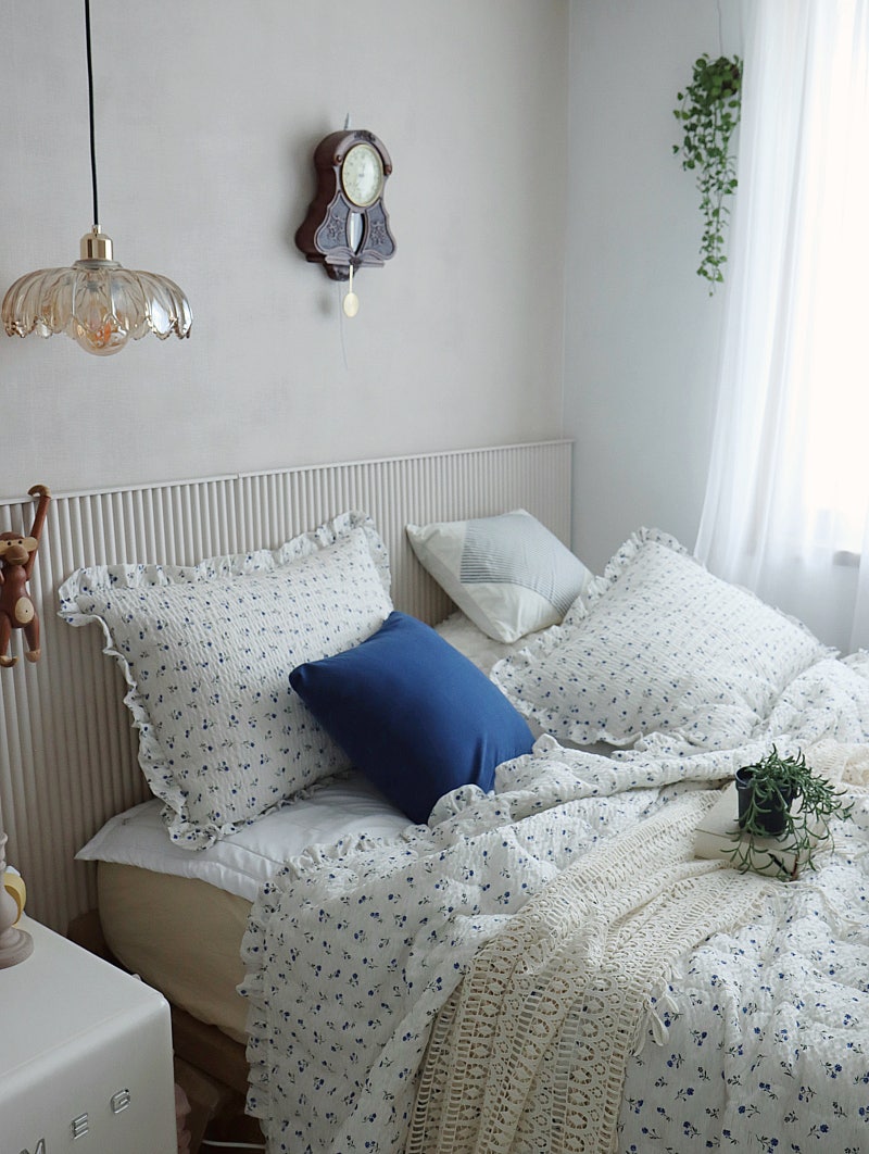 냉감 여름이불 차렵 시어서커 마리엔젤 리플 침구세트 : 네이버 블로그